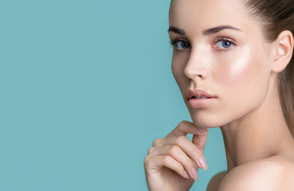 Woman's face with perfect skin
