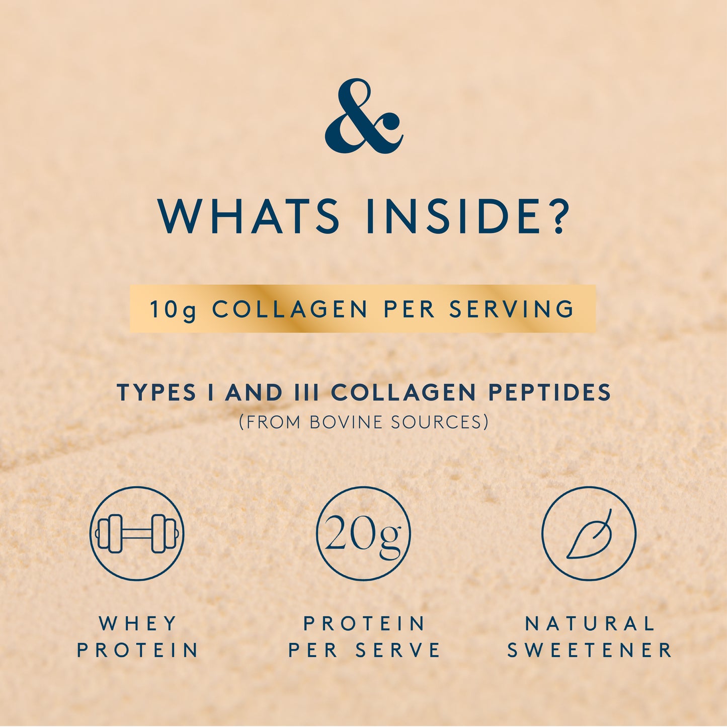 Vanilla collagen protein powder from Dose and Co in a resealable pouch, showcasing the product packaging and label.