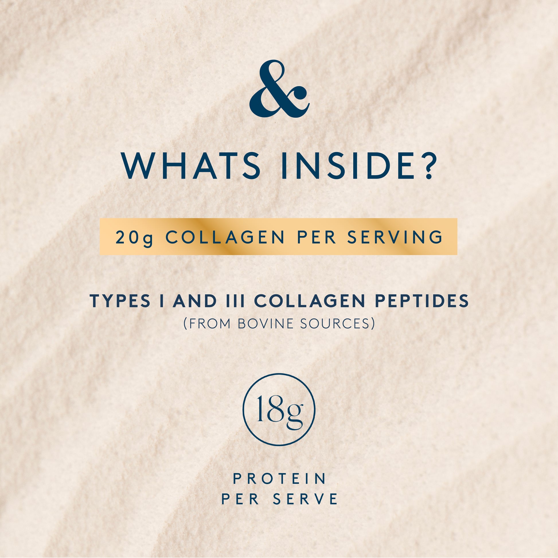 Bovine collagen peptides in a Pure Collagen unflavored pouch, showing the resealable packaging and product label.