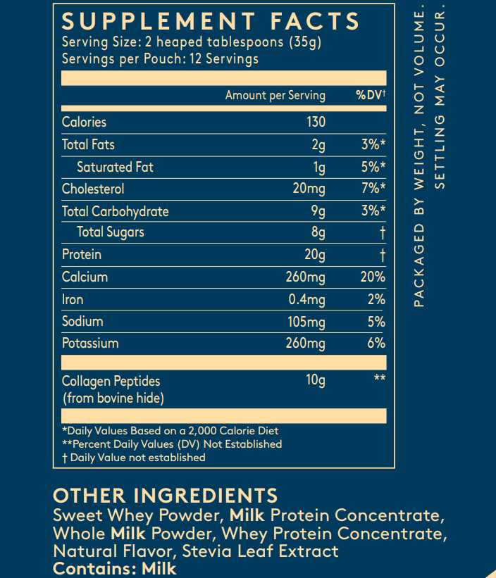 Collagen Protein Powder - Vanilla Pouch - Dose & Co | United States