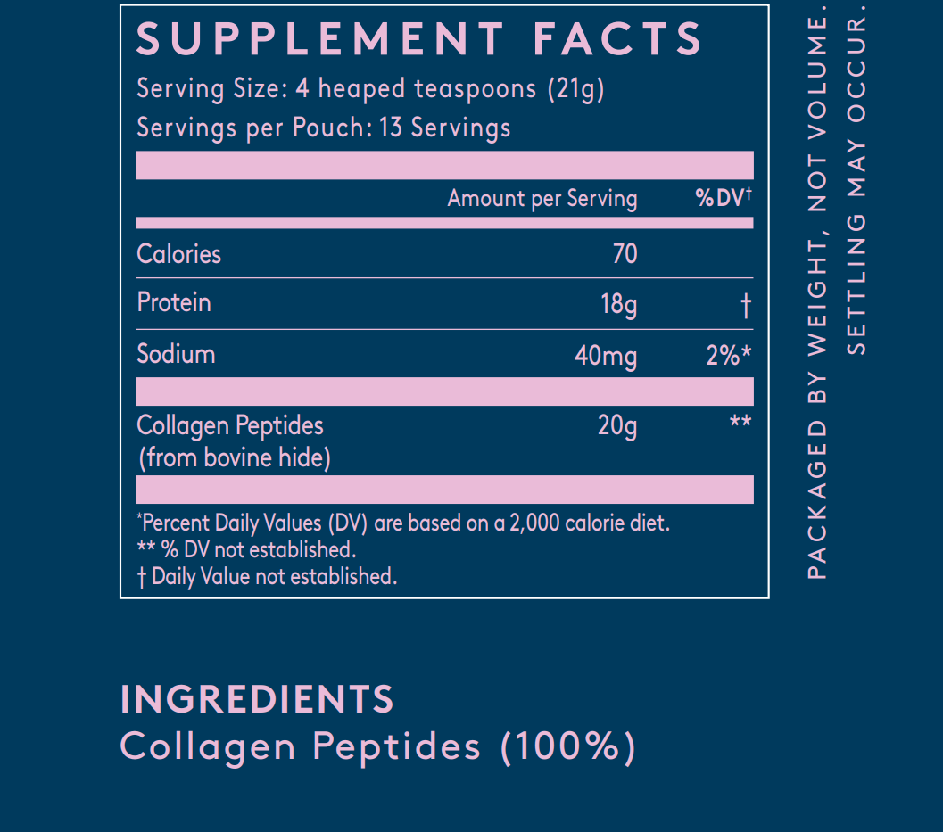 Pure Collagen Peptides Unflavored Pouch - Dose & Co | United States